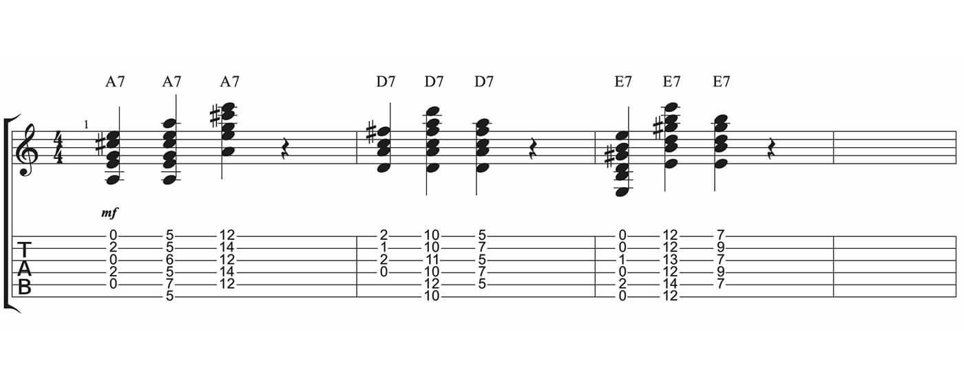 基本蓝调第三部分主要的第七和弦