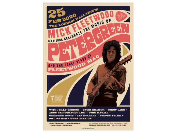 彼得·格林（Peter Green）致敬音乐会的海报。
