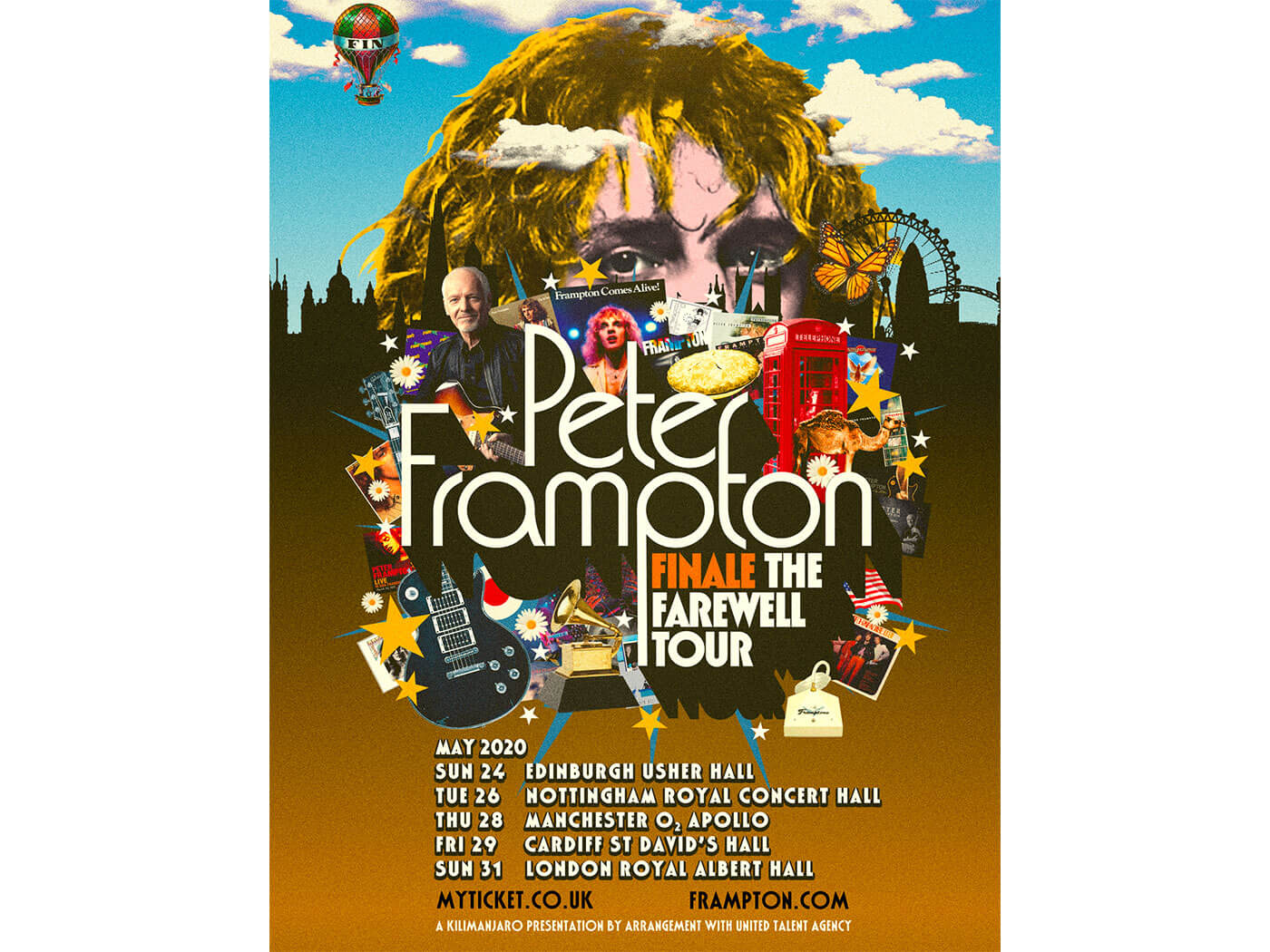 彼得·弗兰普顿（Peter Frampton）的告别之旅的游览海报