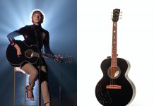 泰勒迅速在ACM奖励2020 / Taylor Swift的Gibson J-180