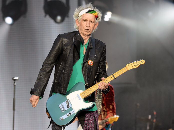 Keith Richards onstage.